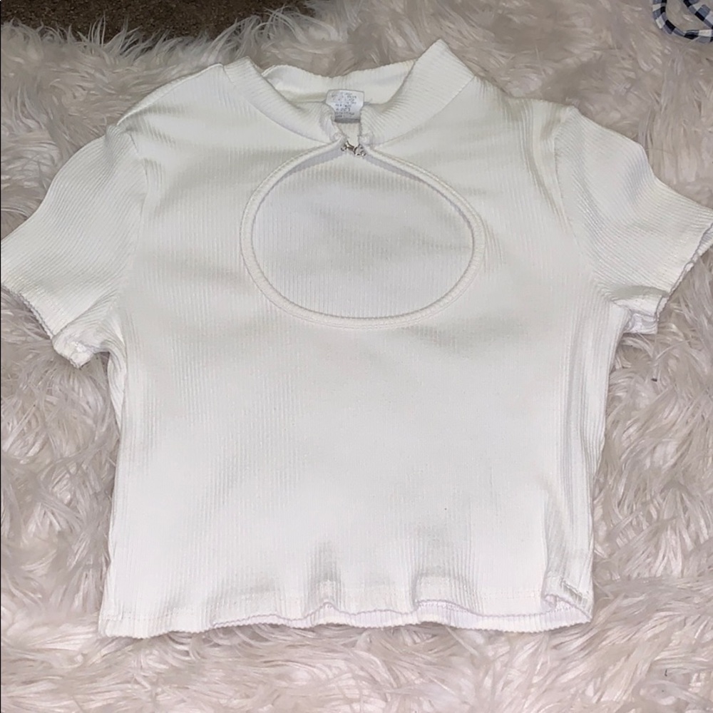 White crop top